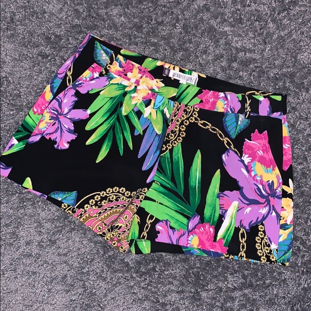 Jennifer Lopez Floral Shorts